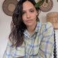 LA BLOUSE À CARREAUX - PISTACHE