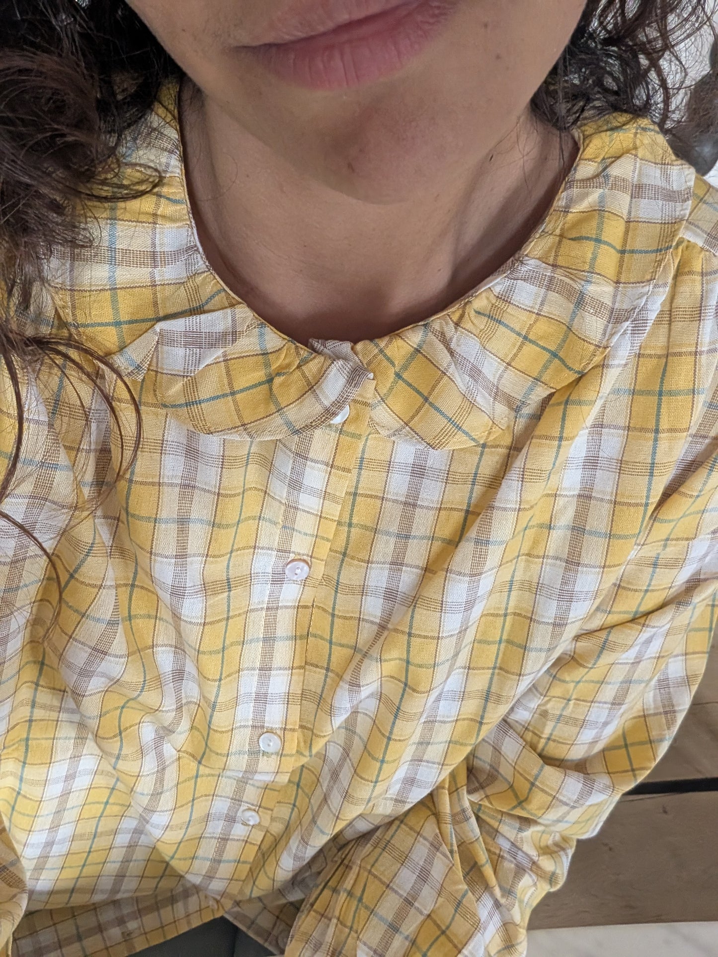 LA BLOUSE À CARREAUX - CITRON