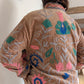 VESTE EN VELOURS BRODÉE - BOIS DE ROSE
