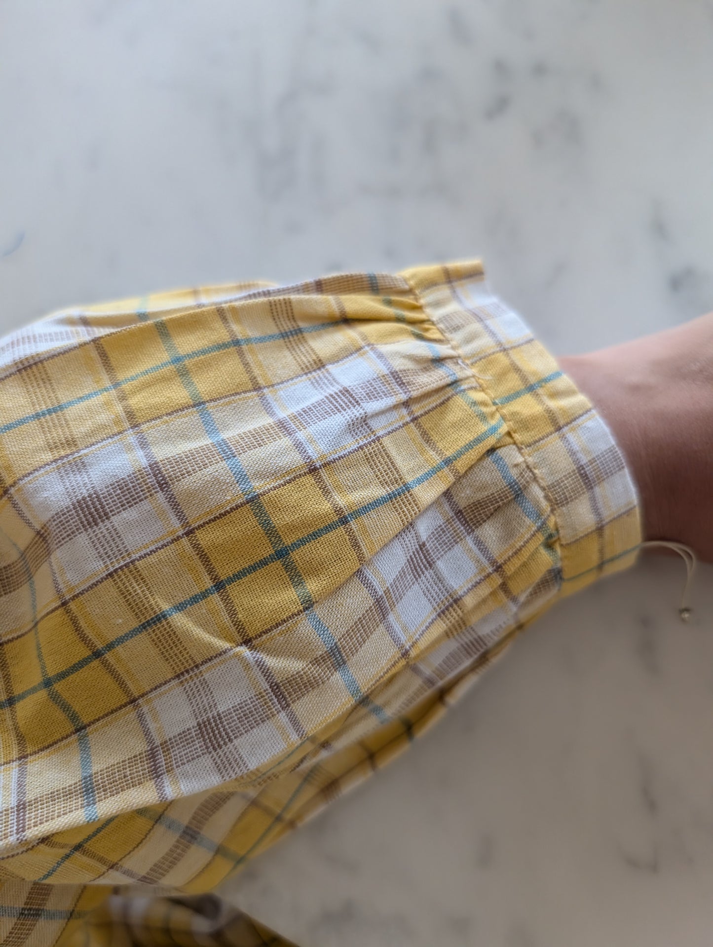 LA BLOUSE À CARREAUX - CITRON