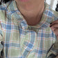 LA BLOUSE À CARREAUX - PISTACHE