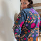 VESTE EN VELOURS BRODÉE - MARINE